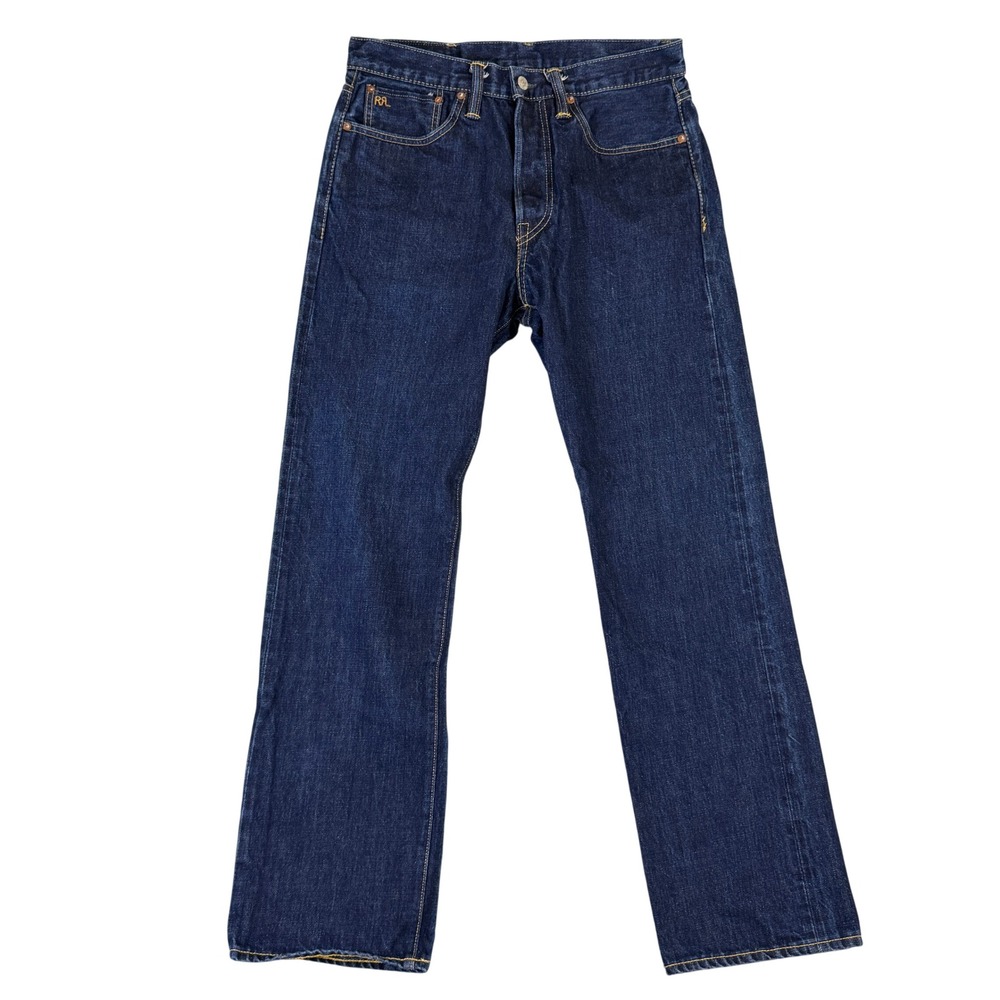 RRL Ralph Lauren Japan Woven Selvedge Denim Straight Leg Jeans Made in USA 32x32